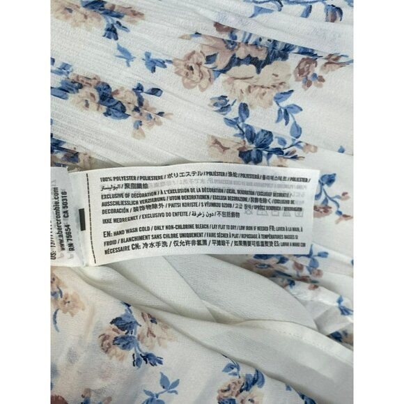 Abercrombie & Fitch size S Pleated Floral Cami Tank Top Flowy Spaghetti Strap - Picture 5 of 6